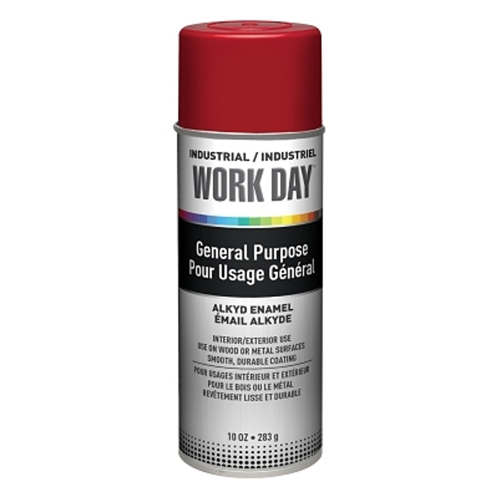 Krylon® Industrial Krylon® Industrial Work Day™ Enamel Paint, 10 oz Aerosol Can, Gloss Red