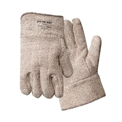 Wells Lamont Jomac Brown and White Safety Cuff Gloves, Terry Cloth, X-Large, Unlined