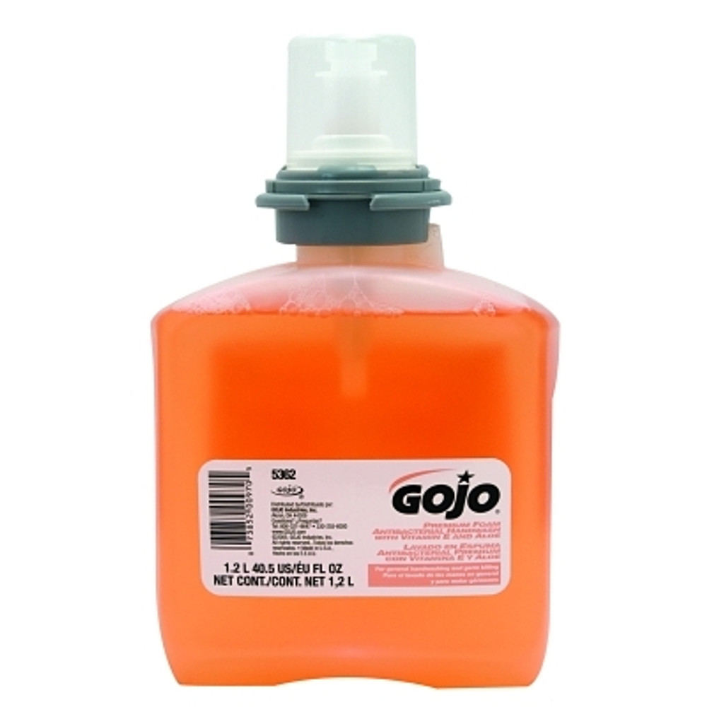 Gojo® 536202 Premium Foam Antibacterial Handwash, Fruit, Refill Bottle, 1,200 mL