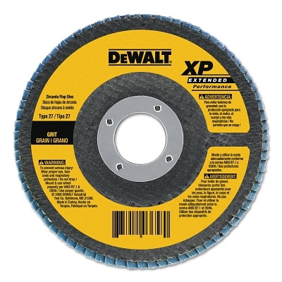 DeWalt® Type 29 Flap Disc, 4-1/2 in dia, 80 Grit, 5/8 in-11 TPI, Zirconia, 13300 RPM