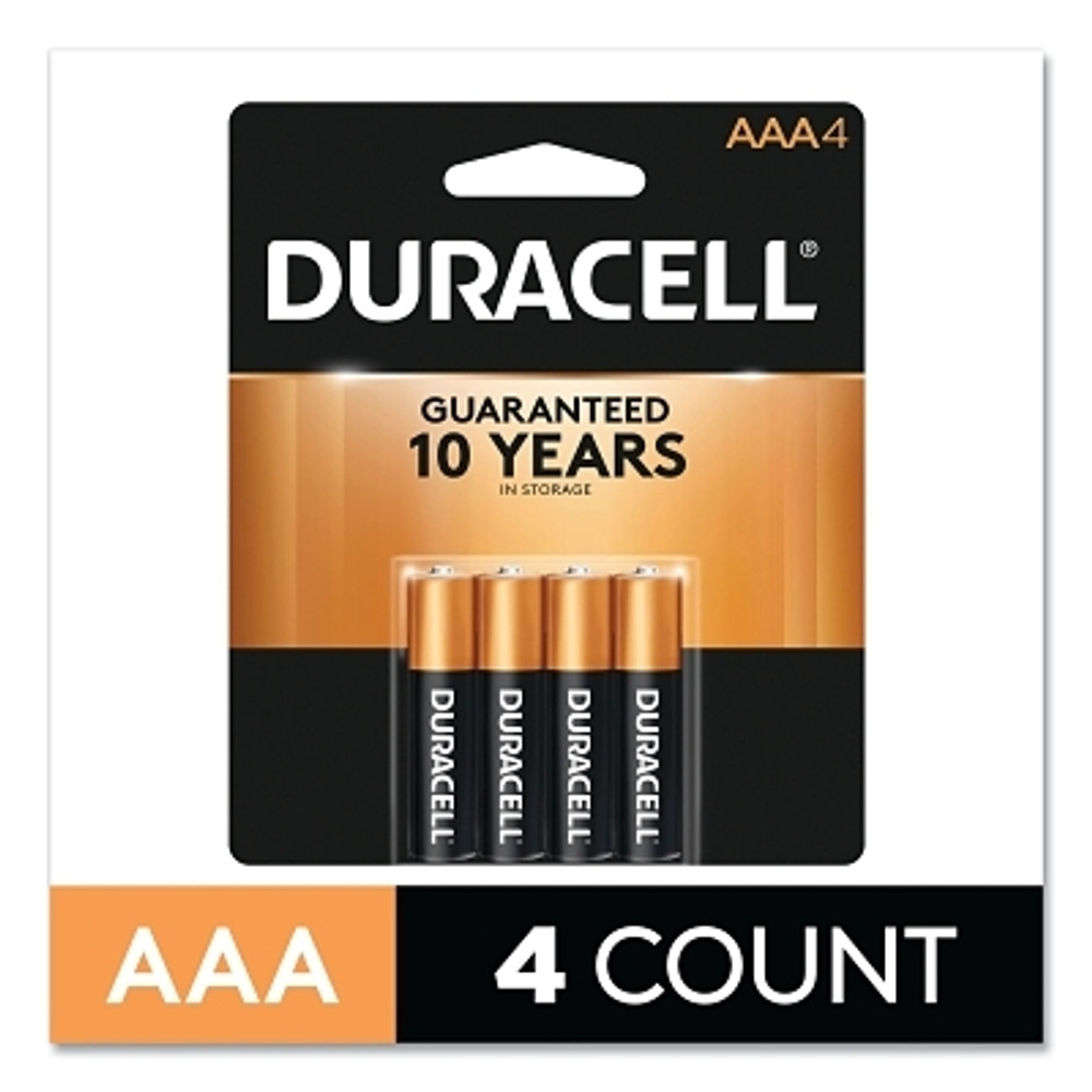 Duracell® CopperTop Alkaline Battery, AAA, 1.5V, 4/PK