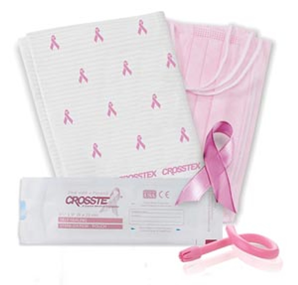 Crosstex International  SCSPP Pouch, 3½" x 9", Pink With A Purpose, 200/bx, 20 bx/cs