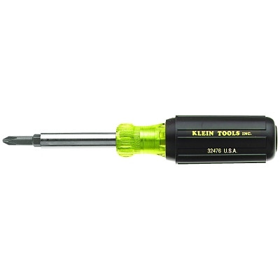 Klein Tools Multi-bit Screwdriver/Nut Driver, 5-In-1, Phillips/Slotted