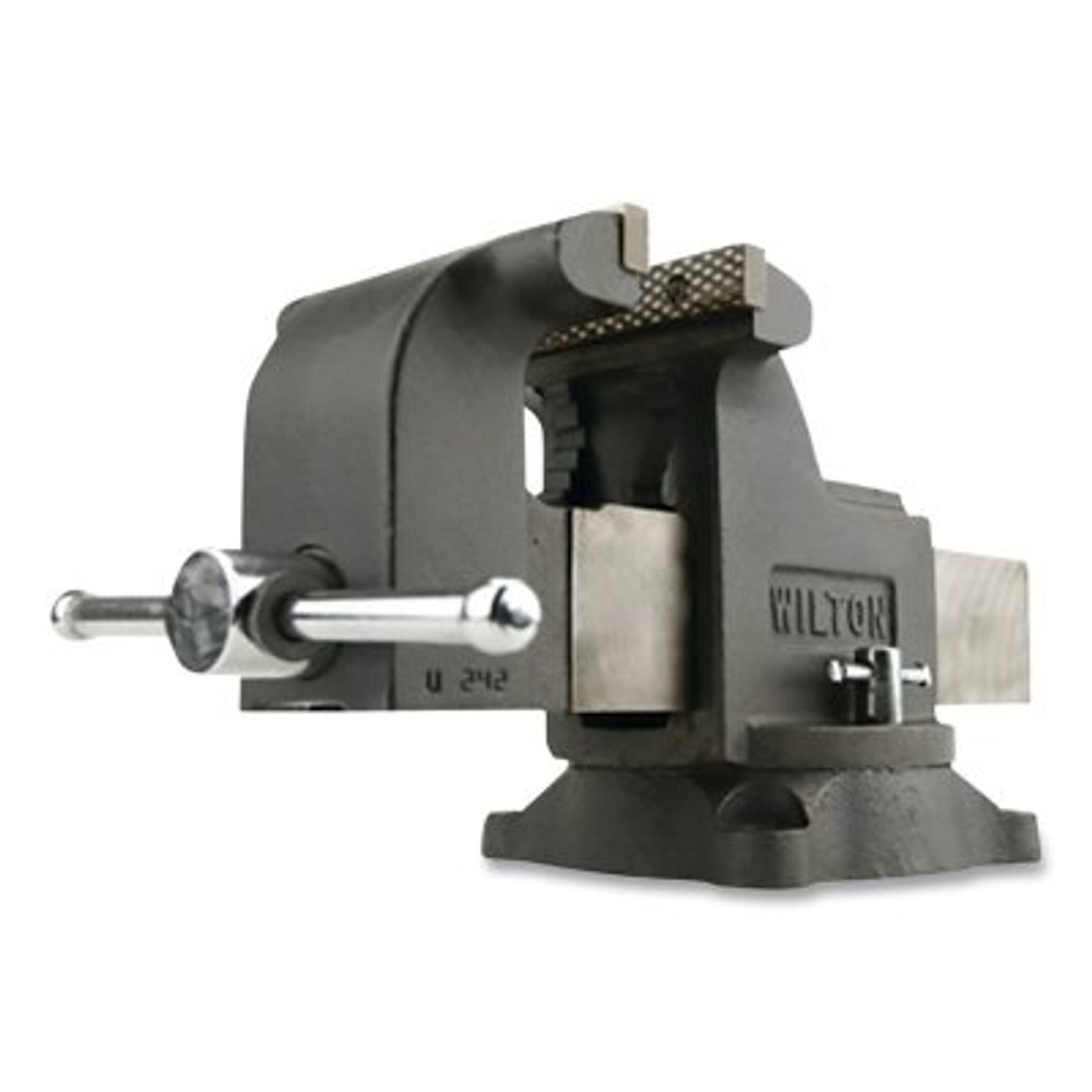 WMH Tool Group Wilton® Shop Bench Vise, 6 in Jaw Width, 3-1/2 in Throat Depth, Swivel Base
