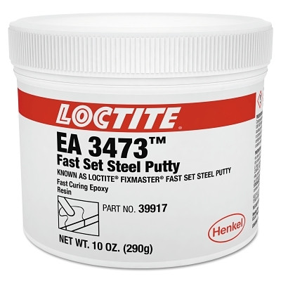 Henkel Corporation Loctite® Fixmaster® Fast Set Steel Putty Kit, 1 lb, Kit, Gray/White
