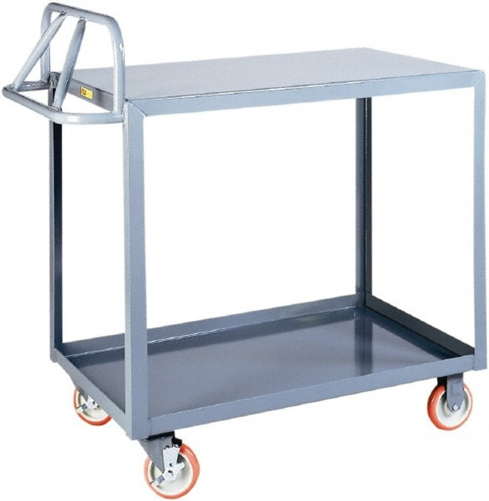 Little Giant. ERLG-3048-BRK Shelf Utility Cart: Steel, Gray