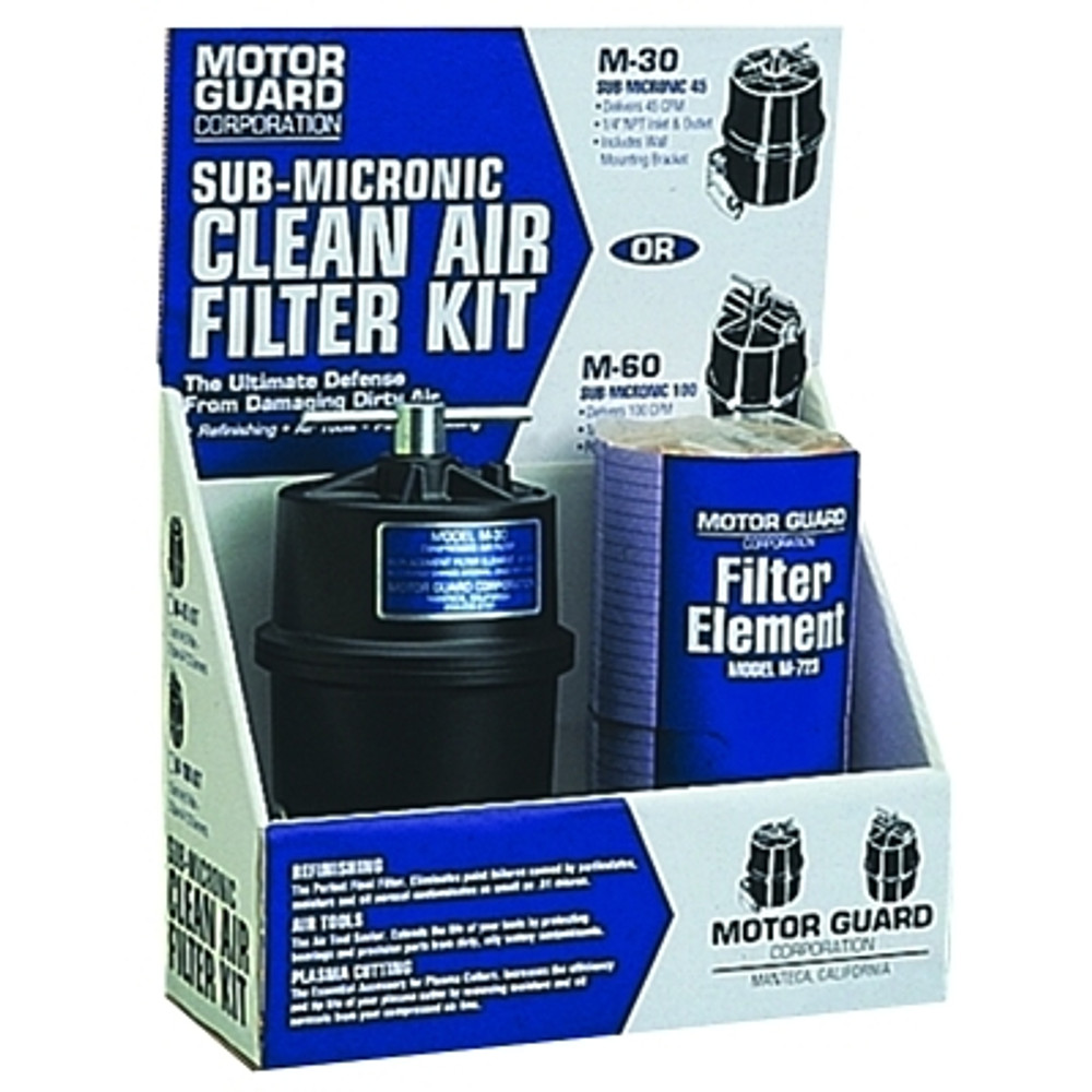 Motorguard M26KIT Compressed Air Filter Kit, 1/4 in (NPT), Sub-Micronic, For Use with Plasma Machines