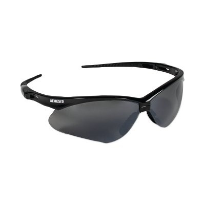 Ansell KleenGuard™ V30 Nemesis™ Safety Glasses, Smoke Mirror, Polycarbonate Lens, Mirror, Black Frame/Temples, Nylon