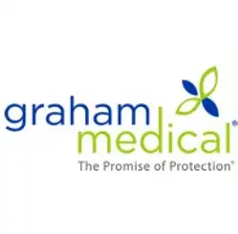 Graham Medical  86795 Gown, Spunbond/Poly, 42"x46", Blue, 50/cs