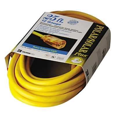 Southwire Polar/Solar® Extension Cord, 25 ft, 1 Outlet, Yellow