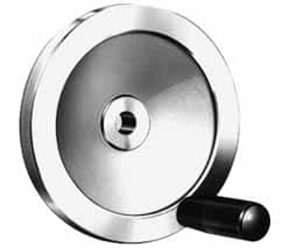 J.W. Winco 22MF10/A Solid Handwheels; Wheel Diameter: 250 ; Handwheel Material: Aluminum ; Thread Size: B22 ; Hole Diameter: 22.0 ; Handle Length: 86.5 ; Finish: Matte