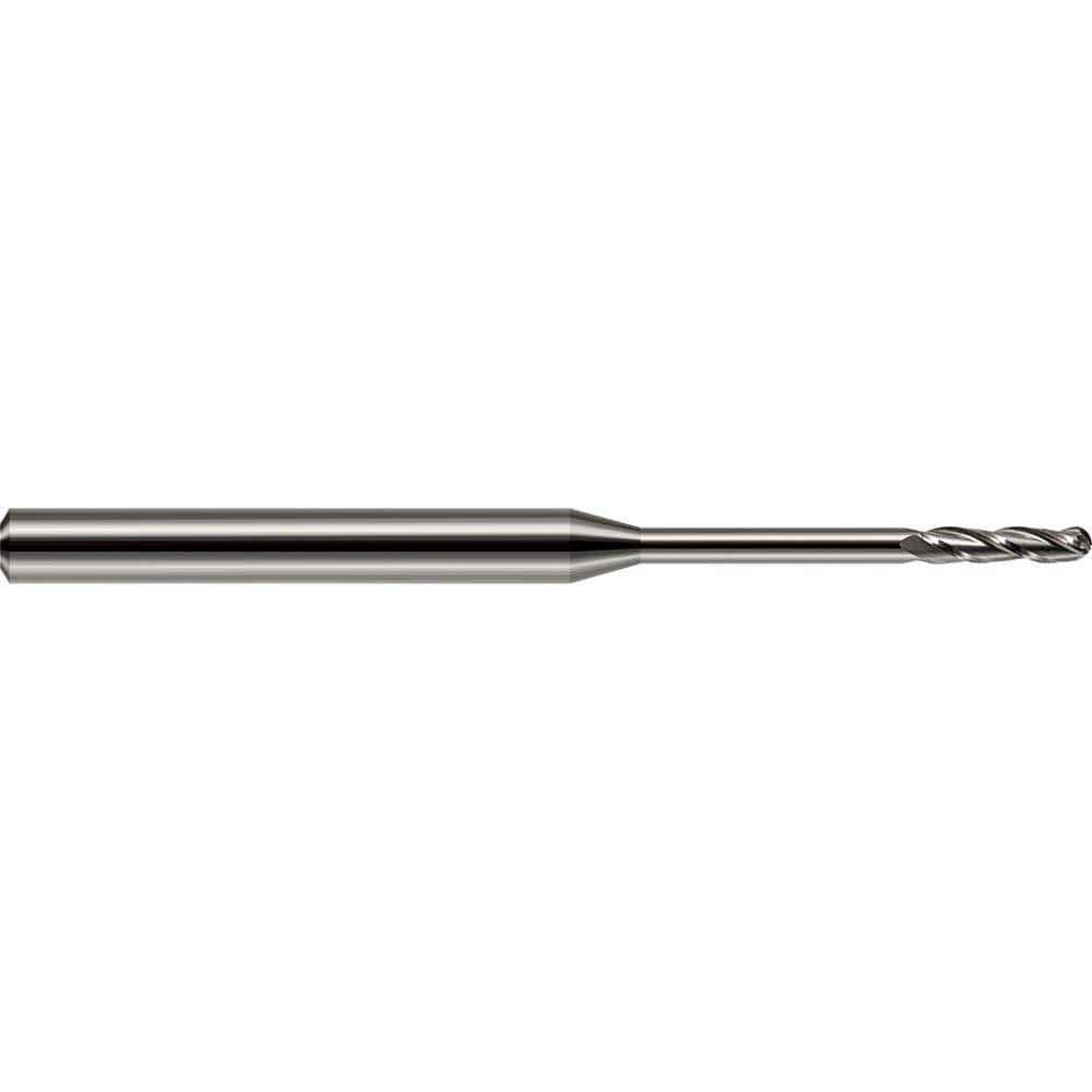 Harvey Tool 14808 Ball End Mill: 0.125" Dia, 1" LOC, 3 Flute, Solid Carbide