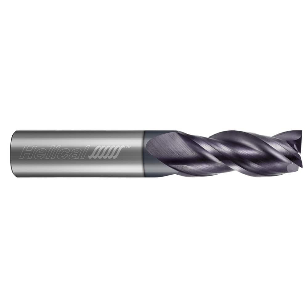 Helical Solutions 23150 Square End Mills; Mill Diameter (Inch): 3/8 ; Mill Diameter (Decimal Inch): 0.3750 ; Number Of Flutes: 3 ; End Mill Material: Solid Carbide ; End Type: Single ; Length of Cut (Inch): 1/2