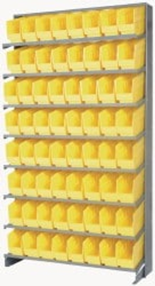 Quantum Storage QPRS-201YL 64 Bin Store-More Sloped Shelving System