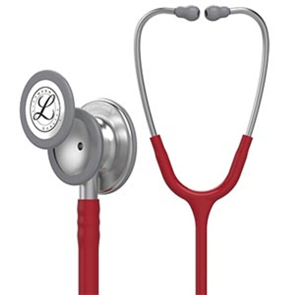 Solventum Corporation  5627 Stethoscope, Standard-Finish Chestpiece, Burgundy Tube, 27" (Continental US+HI Only) (Littmann items are only available for sale online by distributors authorized by 3M Littmann)