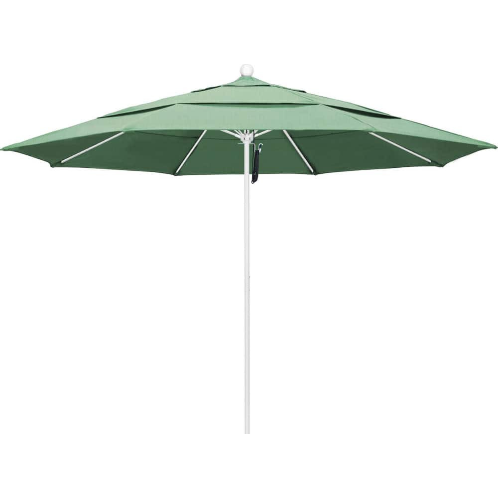 California Umbrella 194061619452 Patio Umbrellas; Fabric Color: Spa ; Base Included: No ; Fade Resistant: Yes ; Diameter (Feet): 11 ; Canopy Fabric: Pacifica