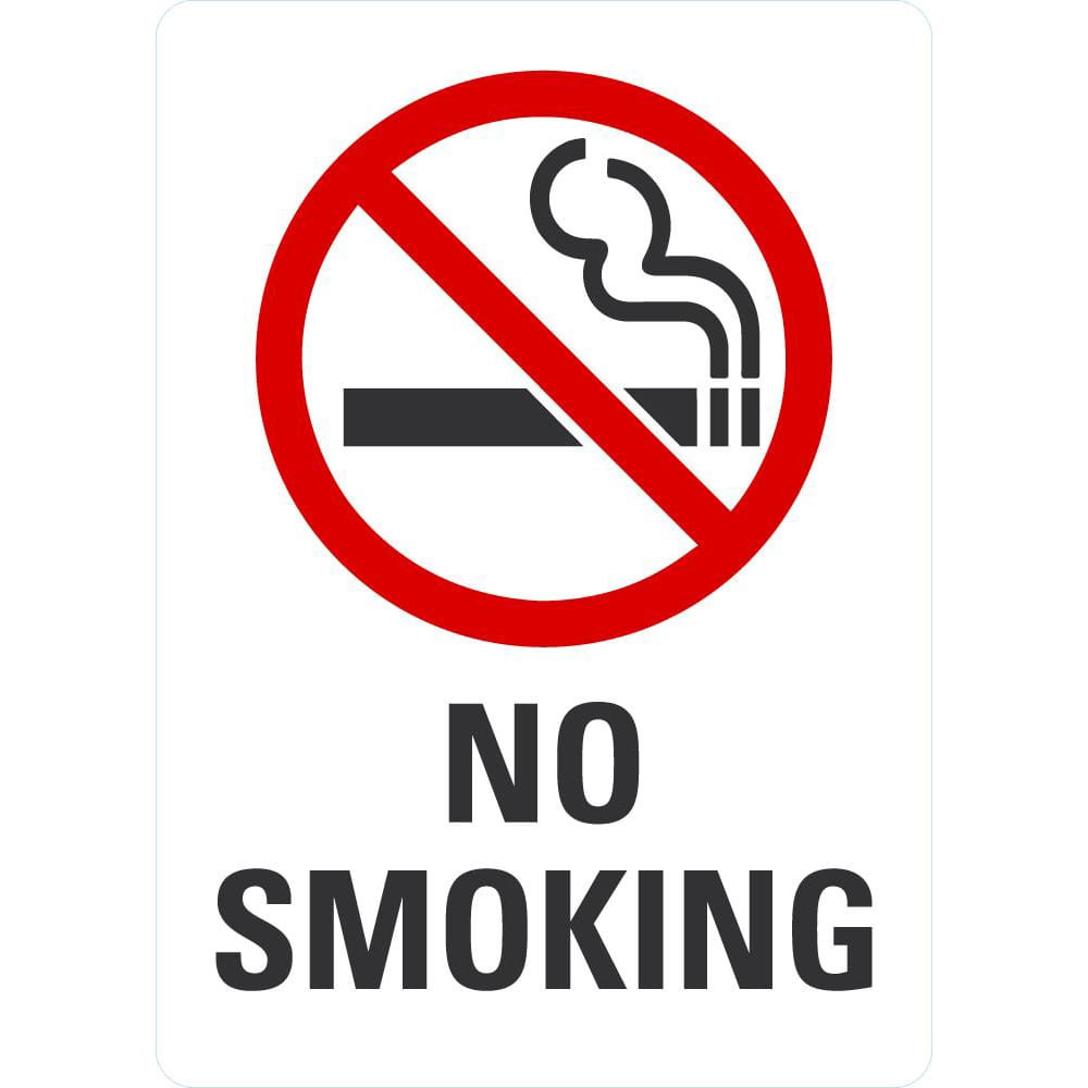 Lyle Signs U1-1017-NP10X14 No Smoking Sign:  Rectangle, " No Smoking"