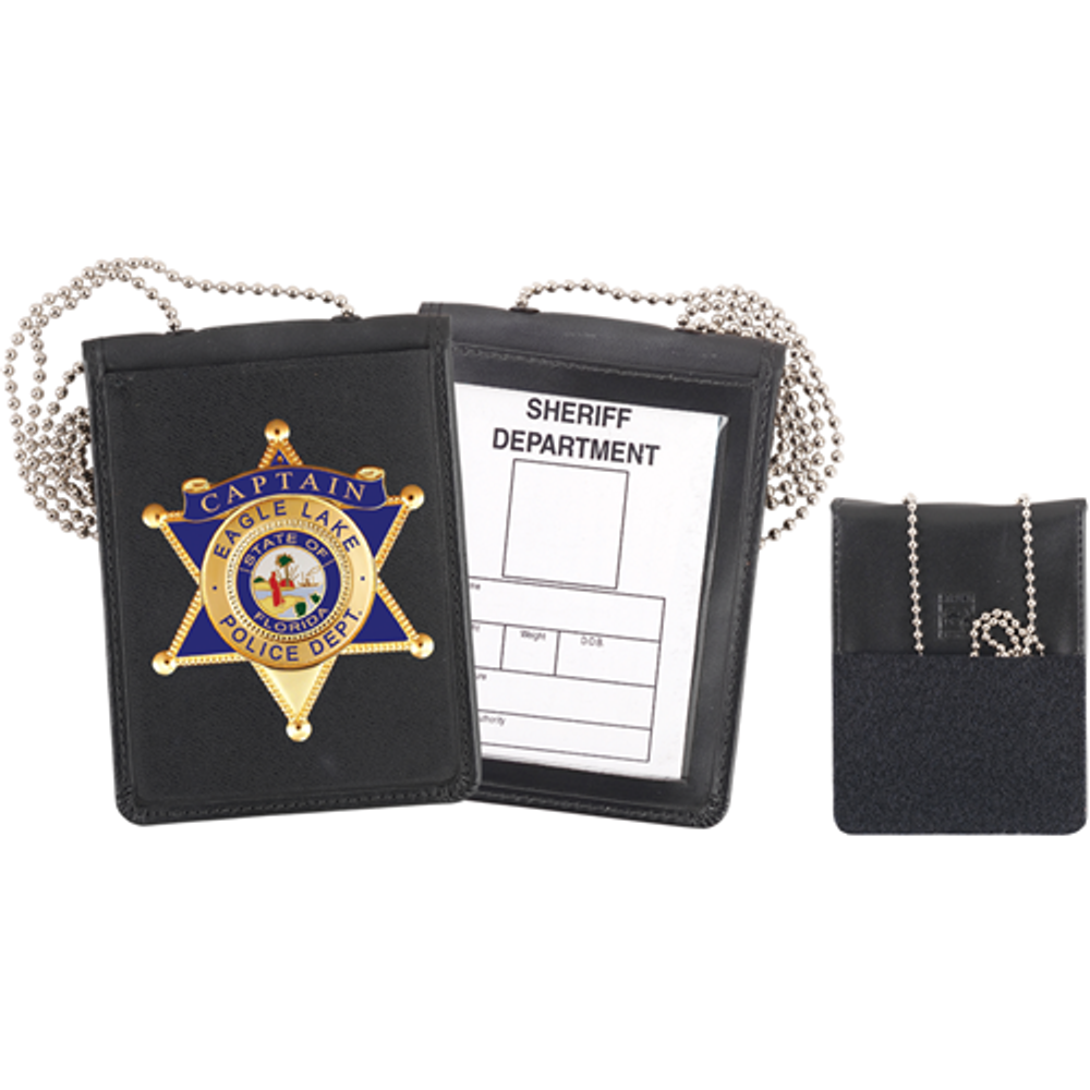 Strong Leather Company 71600-7402 Recessed Velcro Badge And Id Holder With Chain