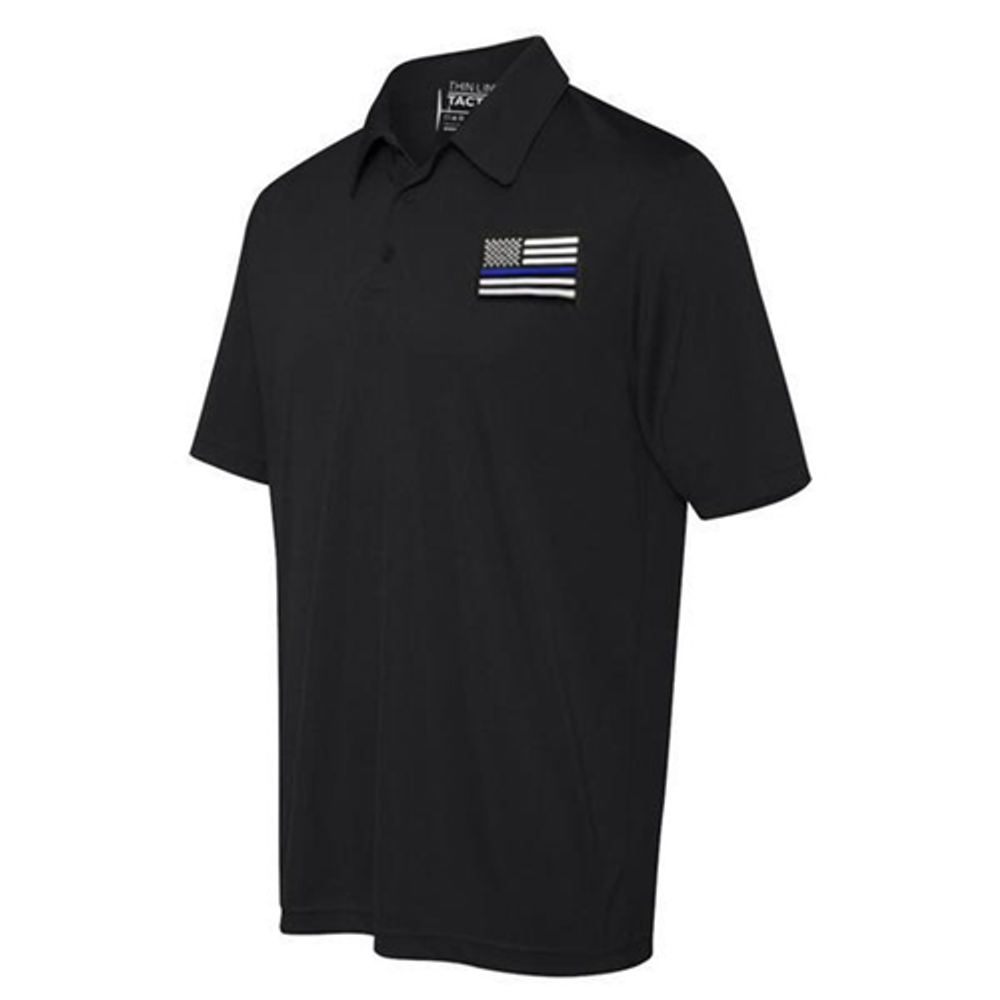 Thin Blue Line TBL-POLO-SPORT-XXL Polyester Sport Polo - Thin Blue Line Flag