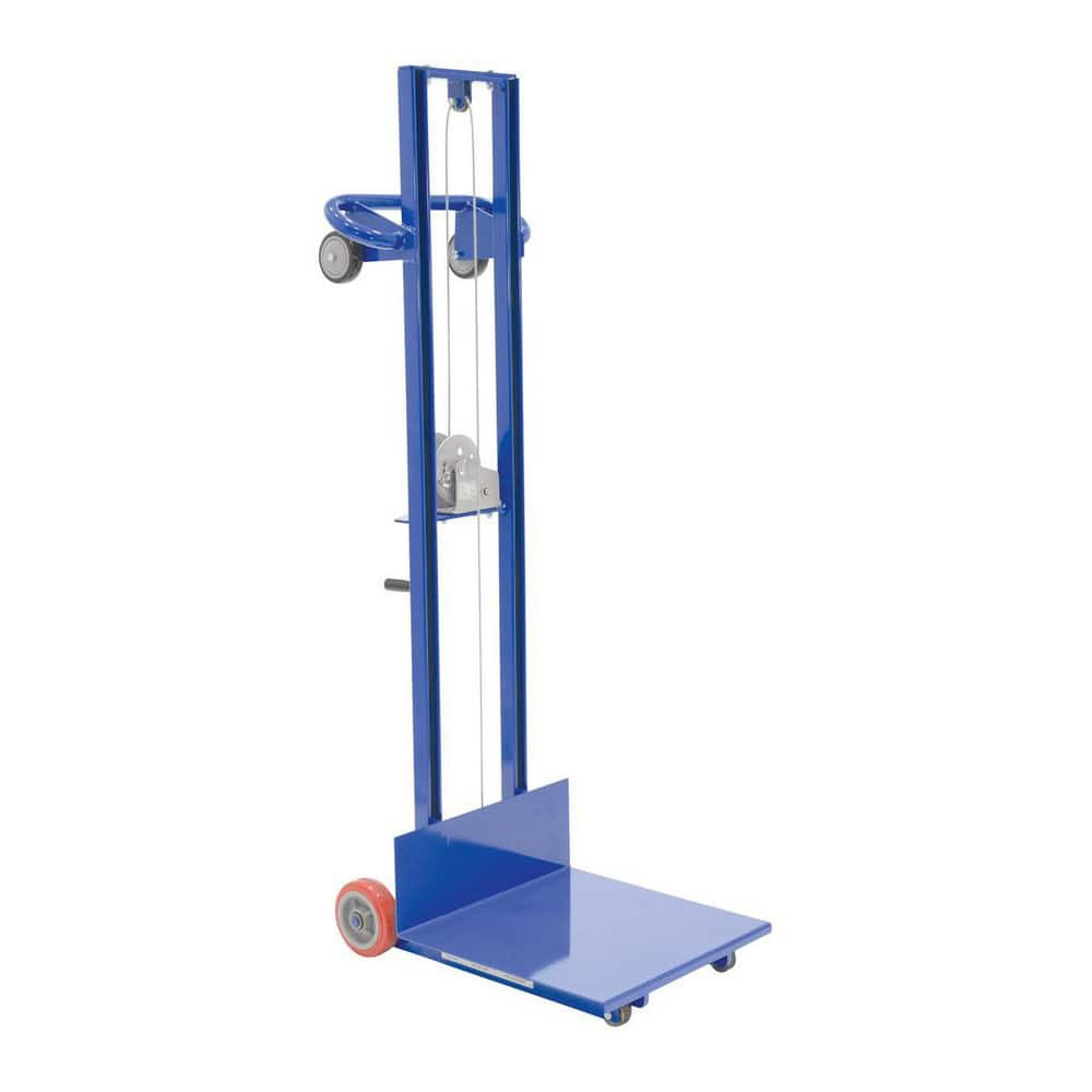 Vestil LLW-202058-FW Mobile Hand Lift Table: 500 lb Capacity, 3.13 to 58" Lift Height, 20" Platform Width, 20" Platform Length
