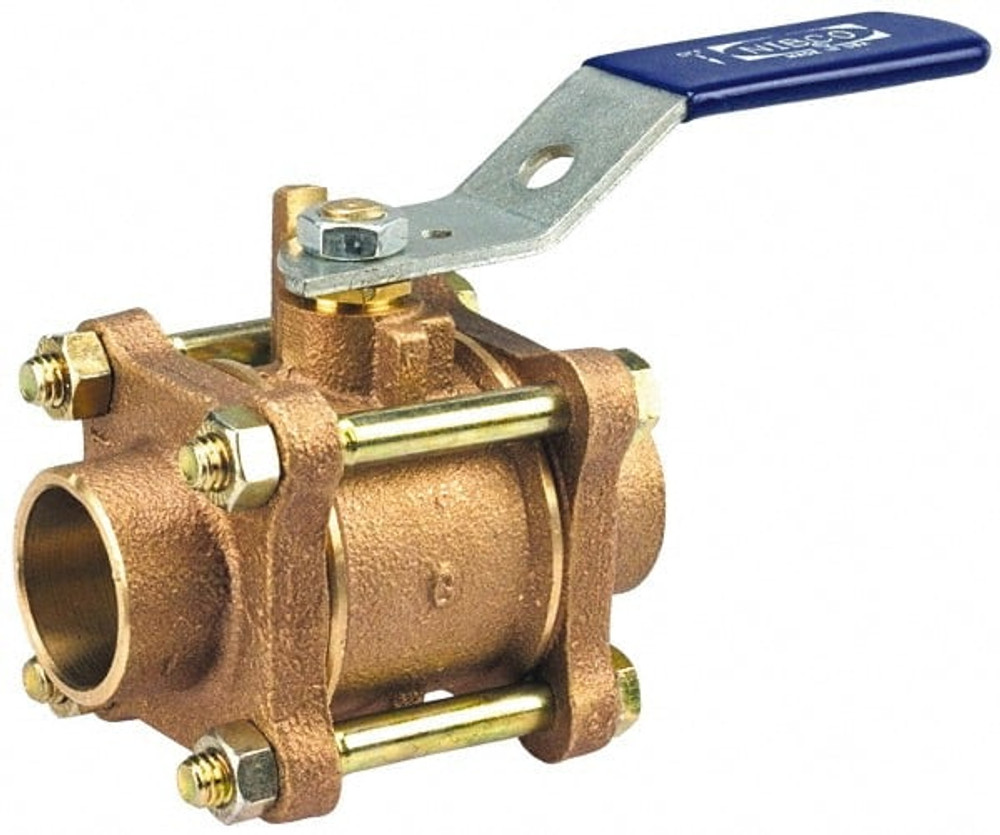 NIBCO NJ9100B Standard Manual Ball Valve: 1-1/4" Pipe, Standard Port