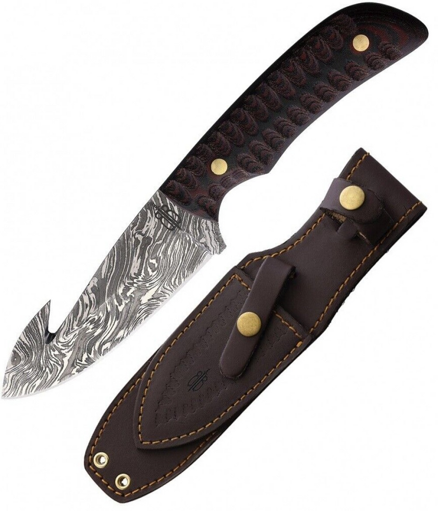 BNB Knives BNB92345D Damascus Guthook Hunter