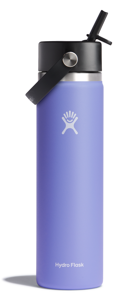 Hydro Flask W24BFS474 Wide Mouth Insulated Water Bottle w/ Flex Straw Cap