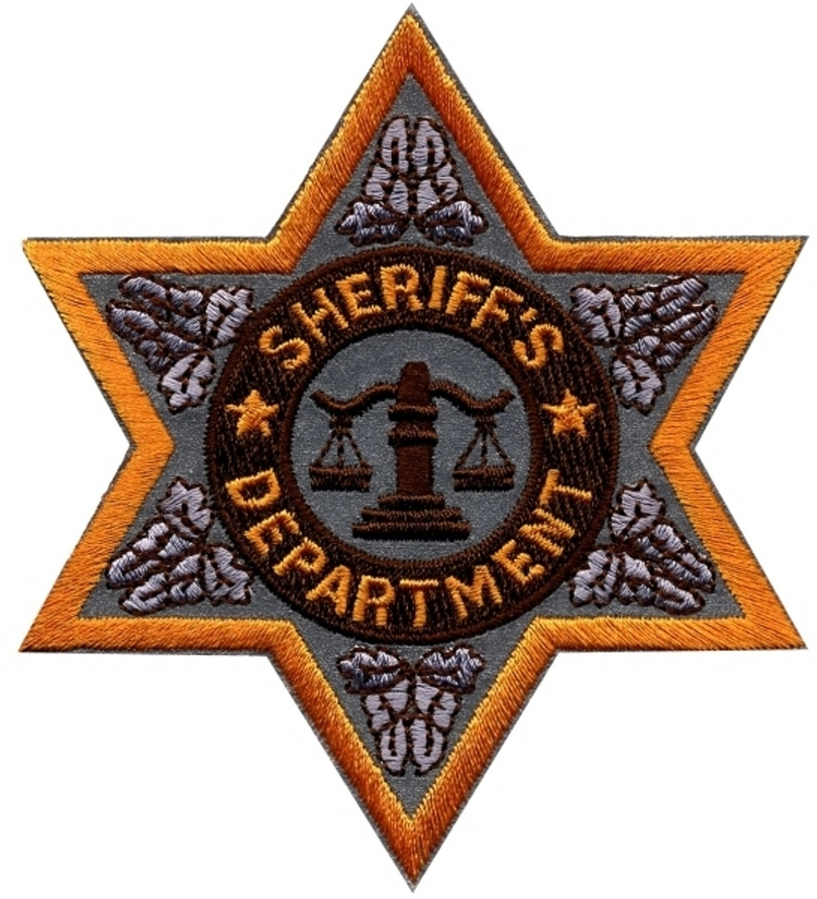 Hero's Pride 5610 SHERIFF DEPT Reflective 6-Point Star Badge Patch - Gold - 3.5''x3.5''