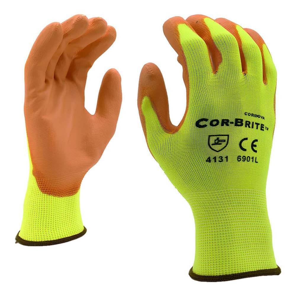 Cordova 6901M General Purpose Work Gloves: Medium, Polyurethane Coated, Polyester