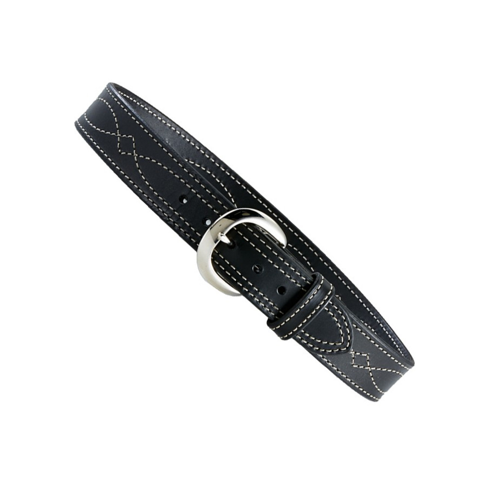 Aker Leather B13-BP-34 Fancy Stitch Belt, 1-3/4