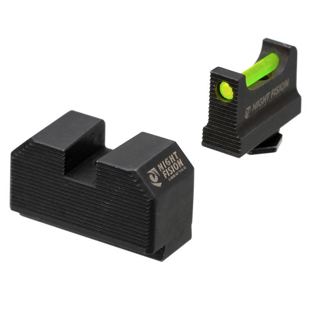 Night Fision GLK-001-330-353-GFZX Optic Height Fiber Optic Sight Set for Glock 17/19/45/48 w/ RMR/507C/SRO/ACRO