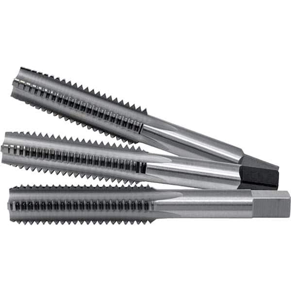 Cle-Line C00330 Tap Set: UNF, 3 Flute, Bottoming Plug & Taper, High Speed Steel, Bright Finish