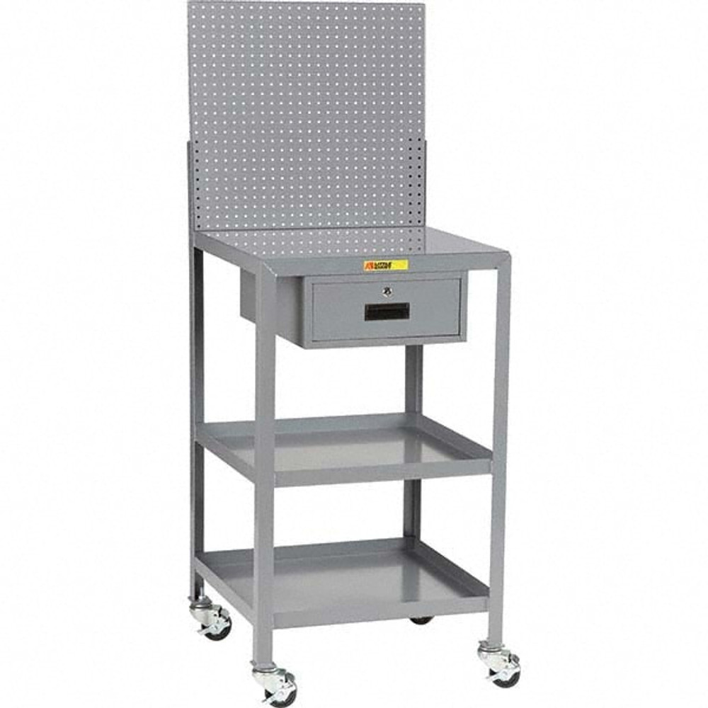 Little Giant. PSR24363RBKDRPB 31" Wide x 41" High x 52" Deep, Pegboard Panel Mobile Shop Desk