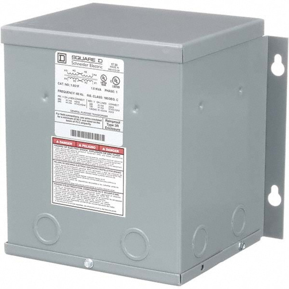 Square D 25S1F General Purpose Transformers; Power Rating (kVA): 25.0000 ; Input Voltage: 240 x 480 ; Output Voltage: 120/240 V ; Number of Phases: 1 ; Recommended Environment: Indoor; Outdoor ; Standards Met: RoHS Compliant