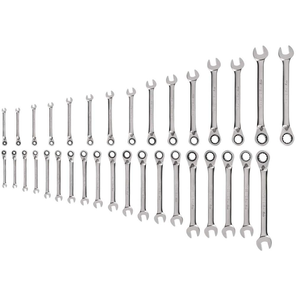 Tekton WRC94005 Wrench Sets; System Of Measurement: Inch & Metric ; Size Range: 1/4 - 1 in; 6 - 24 mm ; Container Type: None ; Wrench Size: 1/4 - 1 in; 6 - 24 mm ; Material: Steel ; Non-sparking: No