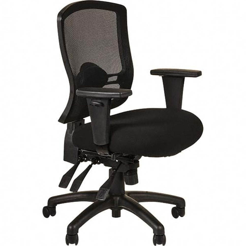 ALERA ALEET4217 Task Chair:  Fabric,  Adjustable Height,  17-1/6 to  21-4/9" Seat Height,  Black
