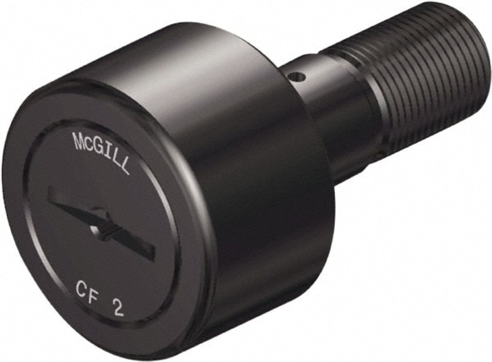 McGill 2130100000 Plain Cam Follower: 1.375" Roller Dia, 0.75" Roller Width, 0.5" Stud Dia, 1-1/4" Stud Length