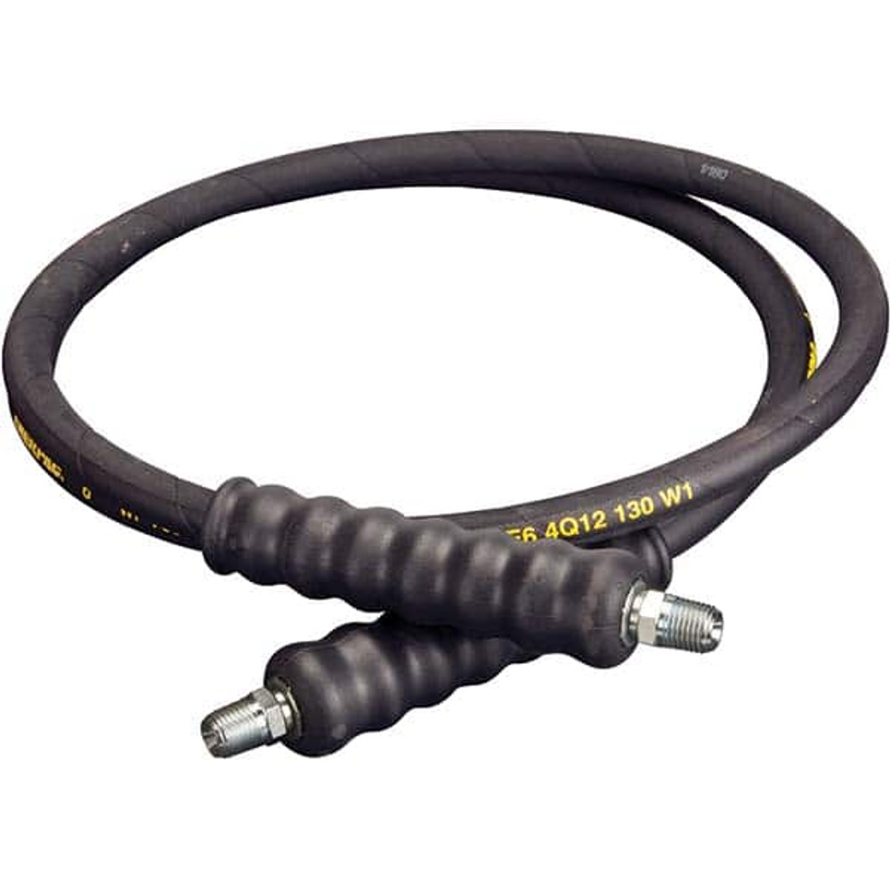 Enerpac H9206Q Hydraulic Pump Hose: 1/4" ID, 6' OAL, Rubber (Coated) & Steel (Wire Braid), 10,000 Max psi