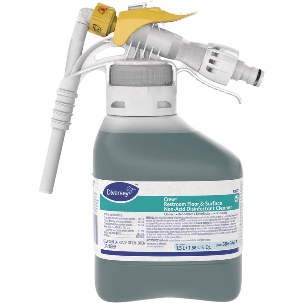 Diversey DVS3364707 Floor Cleaners, Strippers & Sealers; Product Type: Non-Acid Disinfectant Cleaner ; Container Type: Spray Bottle ; Container Size (fl. oz.): 50.70 ; Material Application: Hard Non-Porous Surfaces ; Composition: Water Based ; Soluti