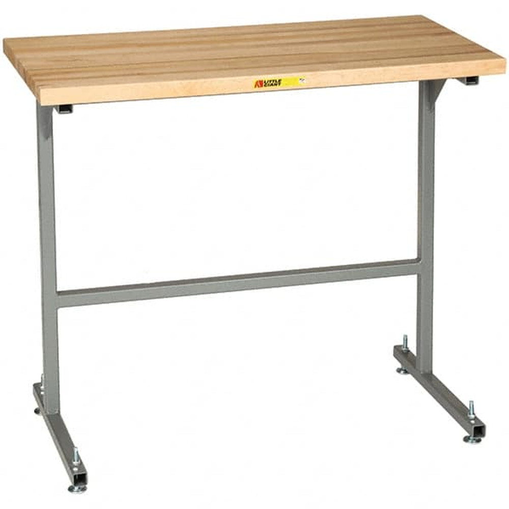 Little Giant. WT1S-2448-LL Butcher Block Top Table: Gray