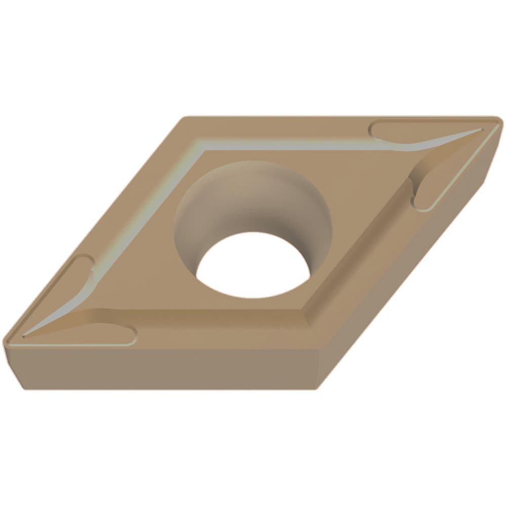 Mitsubishi 261622 Turning Inserts; Insert Style: DCMT ; Insert Size Code: 3 ; Insert Shape: Rhombic 550 ; Included Angle: 55.00 ; Inscribed Circle (Decimal Inch): 0.3750 ; Corner Radius (Decimal Inch): 0.0312