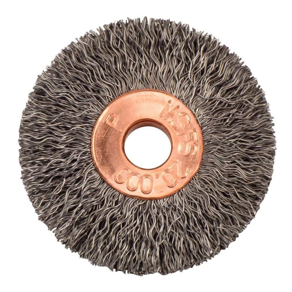 Weiler 15141 Wheel Brush: 1-3/8" Wheel Dia, Crimped