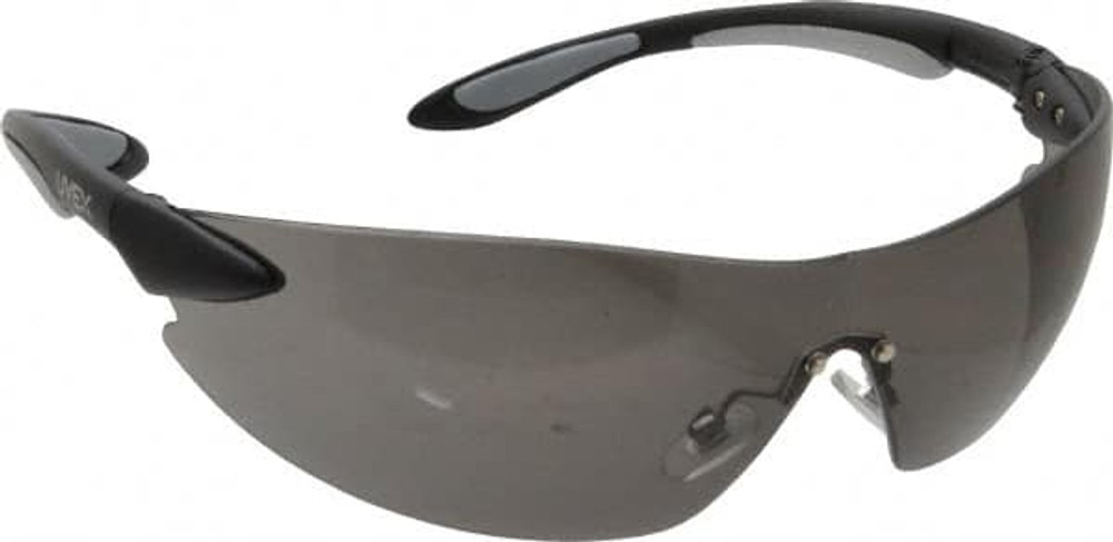 Uvex S4401 Safety Glass: Scratch-Resistant, Polycarbonate, Gray Lenses, Frameless, UV Protection