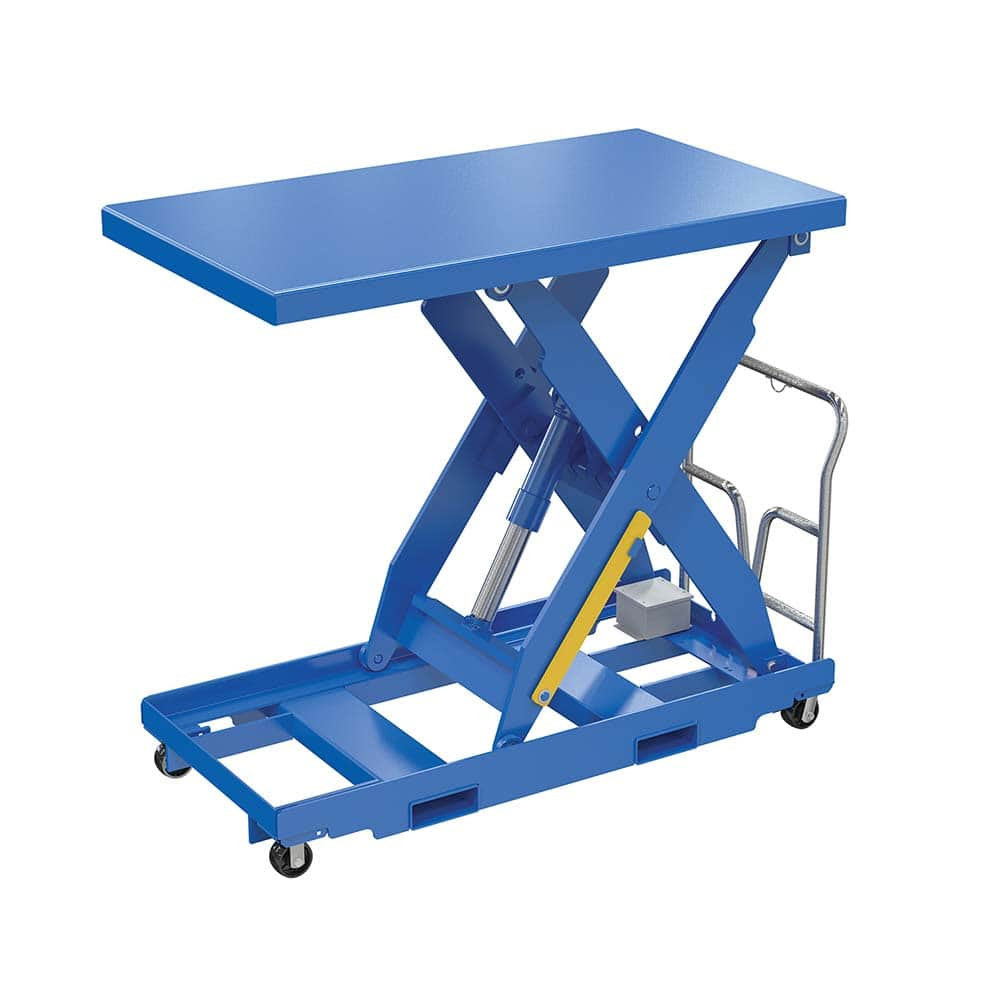 Vestil EHLTP-3664-1-60 Mobile Battery Lift Table: 1,000 lb Capacity, 13" Lift Height, 36" Platform Width, 64" Platform Length