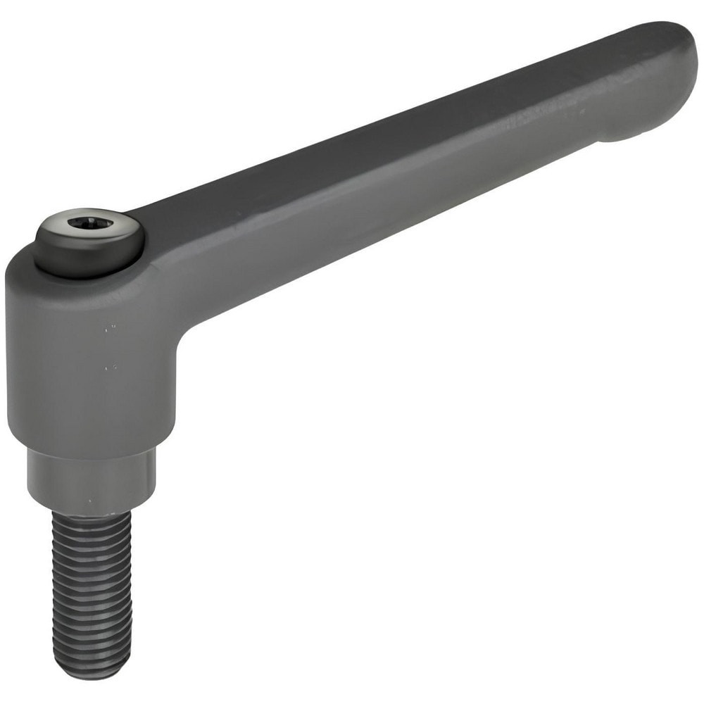 J.W. Winco 12N50A04K Metric Threaded Stud Adjustable Clamping Handle: M12 x 1.75 Thread, 24 mm Hub Dia, Zinc Die Cast