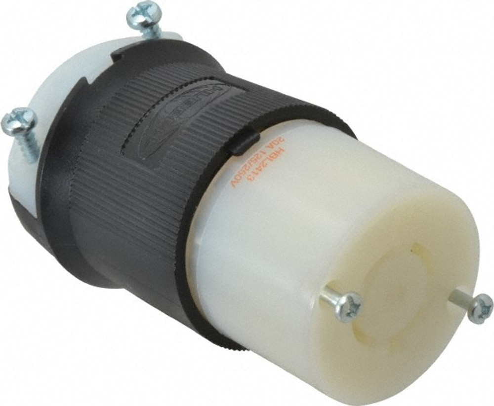 Hubbell Wiring Device-Kellems HBL2413 Locking Inlet: Connector, Industrial, L14-20R, 125 & 250V, Black & White