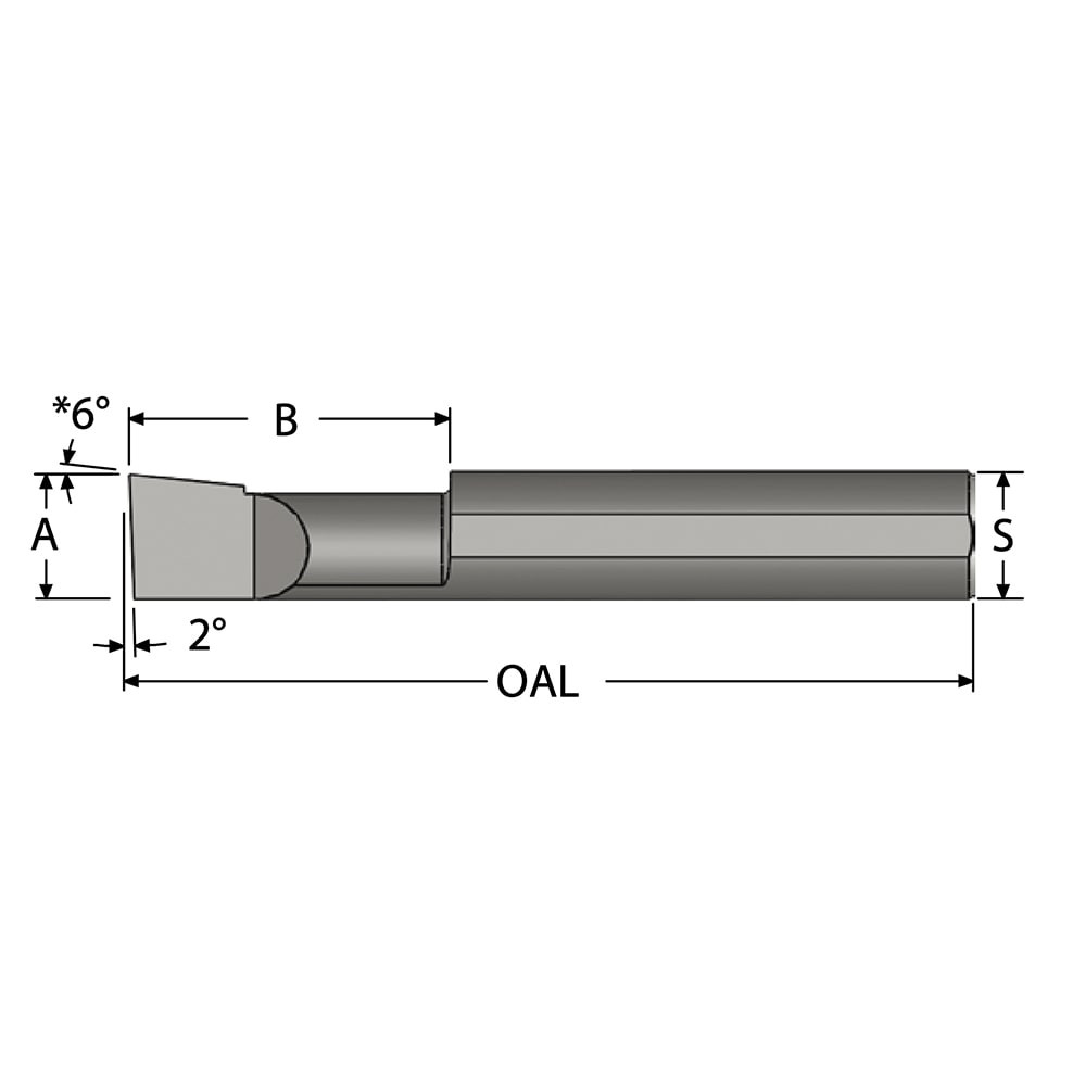 Scientific Cutting Tools LHB110400A Boring Bar: 0.11" Min Bore, 0.4" Max Depth, Left Hand Cut, Submicron Solid Carbide