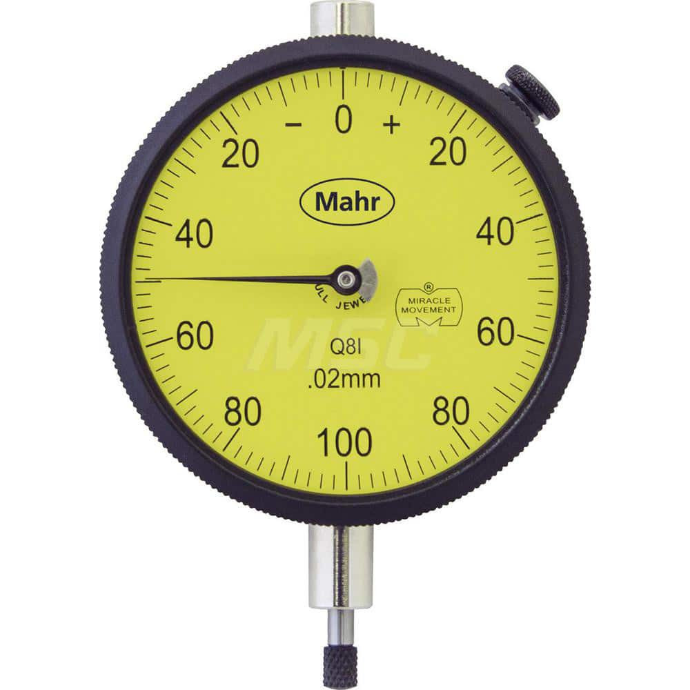 Mahr 2011876 Dial Drop Indicators; Dial Diameter (Decimal Inch): 2.7500 ; Calibrated: No ; Revolution Counter: Yes ; AGDGpNo: 3 ; Range Per Revolution (mm): 1.00