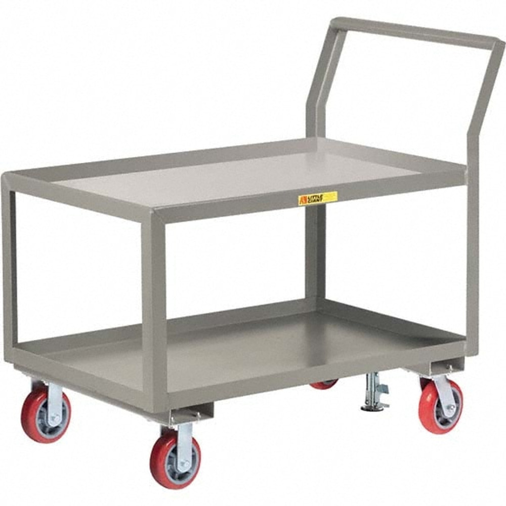 Little Giant. GLK-3048-6PY-FL Utility Cart: Steel, Gray