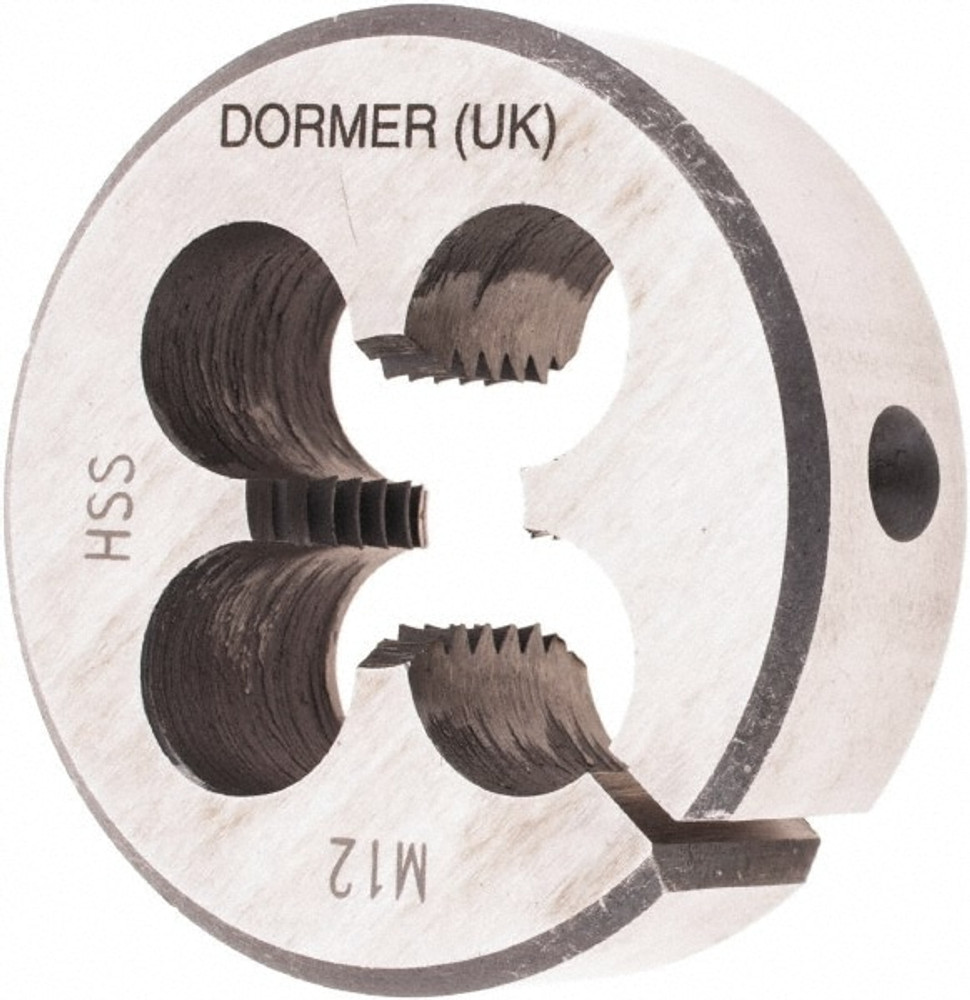 DORMER 5978725 Round Die: M12x1.75, High Speed Steel